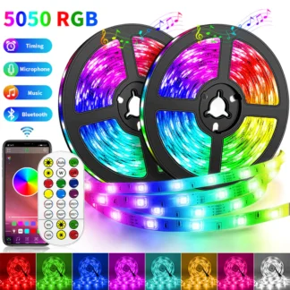 Tira de Led WIFI SMD 5050 RGB luz led con control Remoto + fuente de alimentación