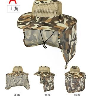 sombrero ala ancha, protección solar uv, con solapa de cuello
