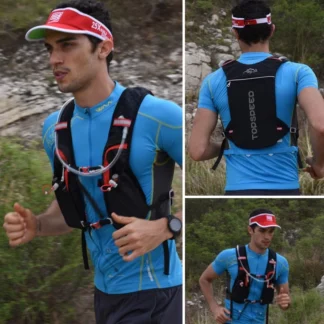 INOXTO Mochila Ultraligera de 5 L, Chaleco de Hidratación, Maratón, Bicicleta, Bolsa de Agua de 2L