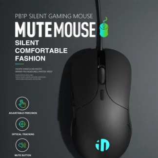 Ratón profesional con cable para juegos, periférico silencioso con 6 botones, 4000 DPI, LED, óptico, USB, para PC, portátil