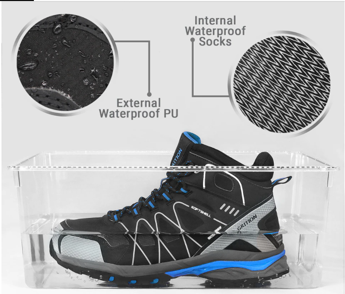 GRITION-Botas de senderismo impermeables para hombre