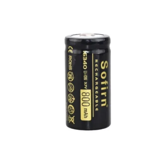 bateria recargable de litio alta descarga, 3,7 V, 16340, 800mah
