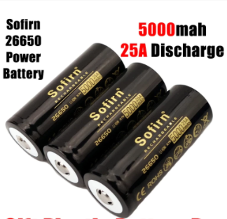 Sofirn-batería recargable 5C para linterna LED, pila de litio con drenaje de alta descarga