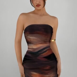 Vestido Lenceria Sin Tirantes y Espalda Descubierta para Mujer