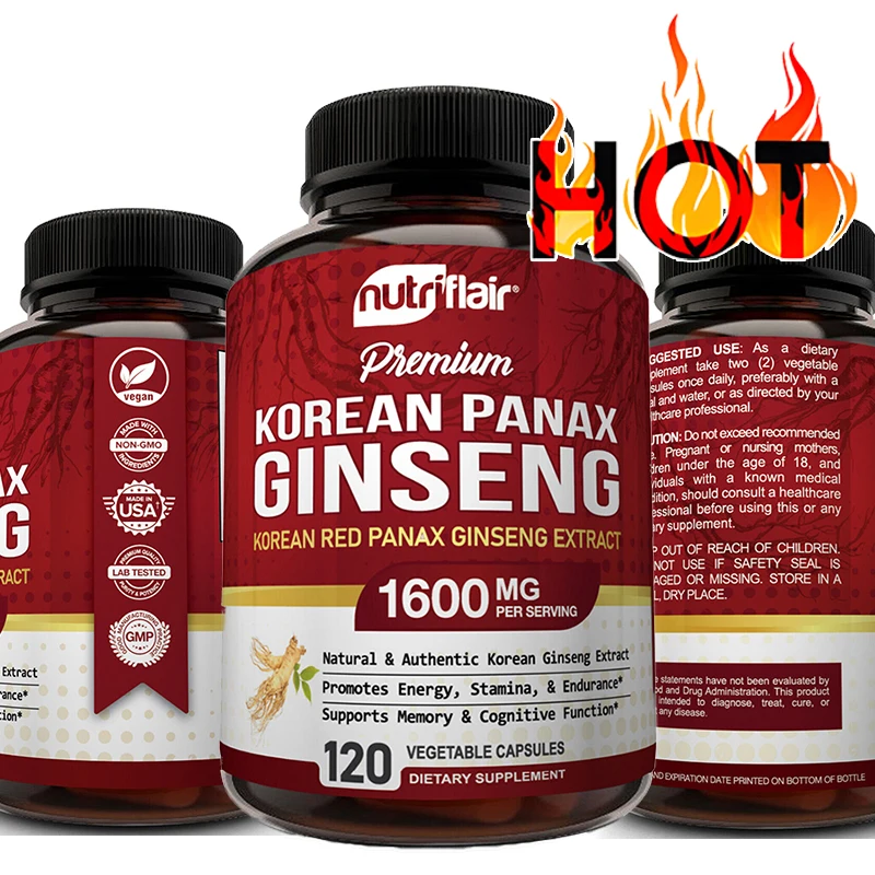 Extracto de ginseng rojo puro: suplemento de resistencia natural