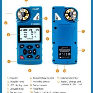 Anemómetro Digital Tuya, Viento medidor Wifi