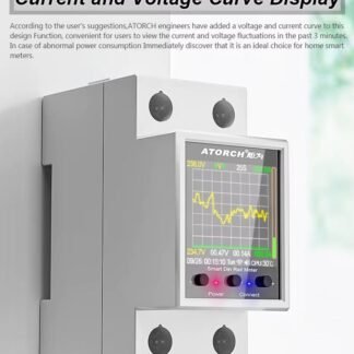 Atorch Medidor De energia Con Wifi y Rele 100A Interno