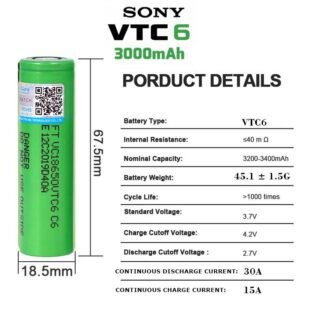 Bateria de Litio VTC6