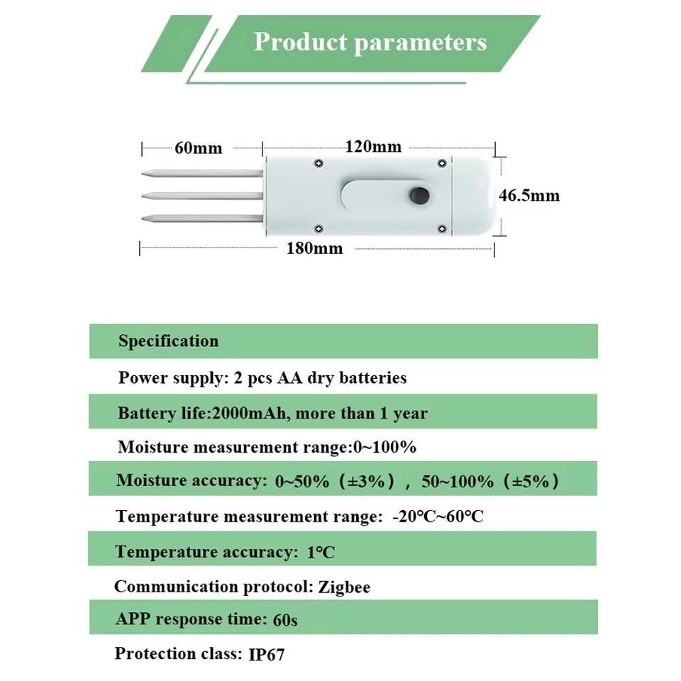 Medidor de humedad del suelo inalámbrico Zigbee - Image 3
