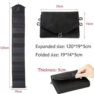 Panel Solar Portatil de 25W, 8 celdas