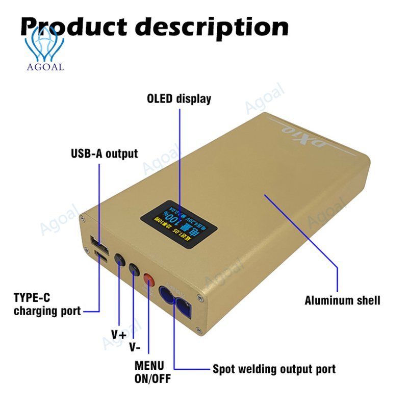 Soldador por puntos Baterías Litio portátil DX10 de 10600mAH - Image 2