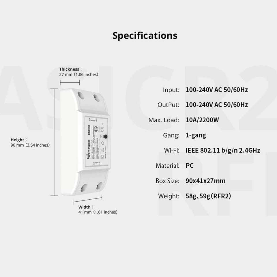 SonOFF interruptor Wifi Para Experimentos Colegio