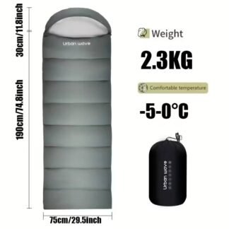 URBAN WAVE Saco de Dormir para Senderismo Adulto, Para frio intenso